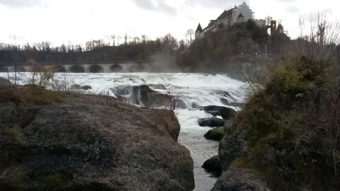 View of Rhine Falls Stock Footage 247036481