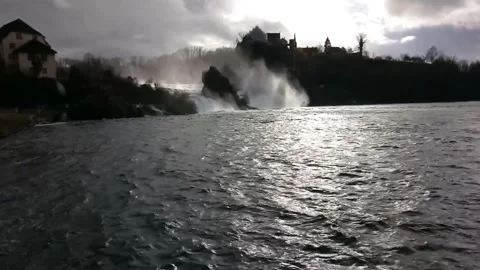 View of Rhine Falls Stock Footage 247036569