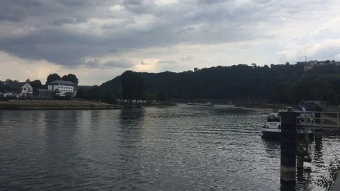 View of Rhine - Koblenz Stock Footage 114157873