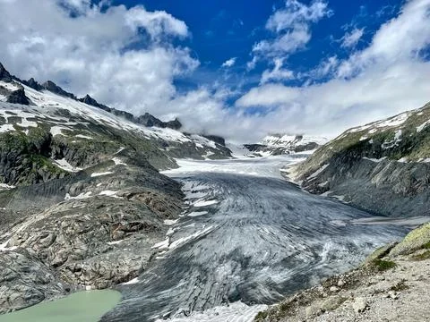 View of Rhone Glacier Stock Photos