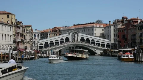 View of the rialto bridge,venice Stock Footage 79103772