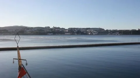 A view of Ribadeo from the other side of the river Video stock 237526861