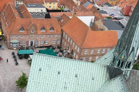 View from Ribe cathedral tower Stock Photos