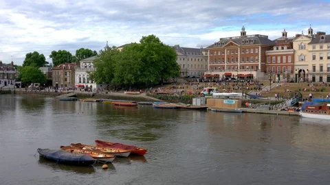 View of Richmond Upon Thames Stock Footage 109315343