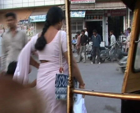 View from rickshaw taxi Stock Footage 458715