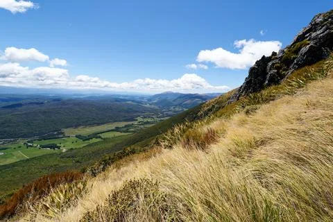 View from the ridgeline of the St Arnaud Range track Stock Photos
