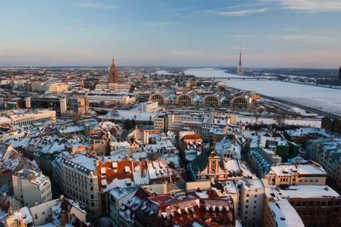View on Riga town Stock Photos