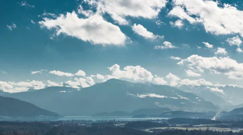 View to Rigi mountain and lake Zug in Switzerland, time lapse Stock-Footage 35311990