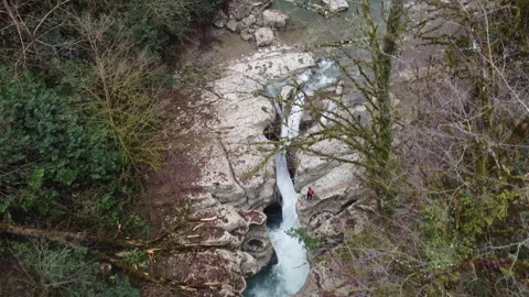 View of the river from above Stock Footage 246631297