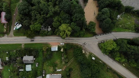 View of the river from the air. Stock Footage 118161669