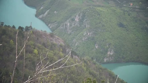 View of the River and a Canyon of High altitude Video stock 93551753