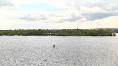 The view of the river and clouds in summer Stock-Footage 75615935