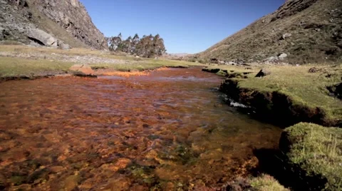 View of river and mountain, Peru Stock Footage 62388920