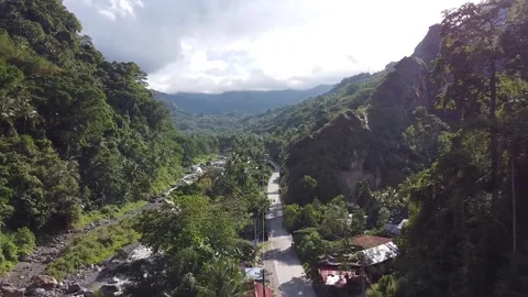 View of the river and unusual landscape Stock Footage 185281291