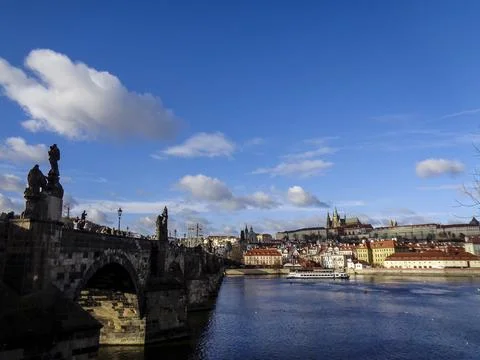 View to a river in austria Stock Photos