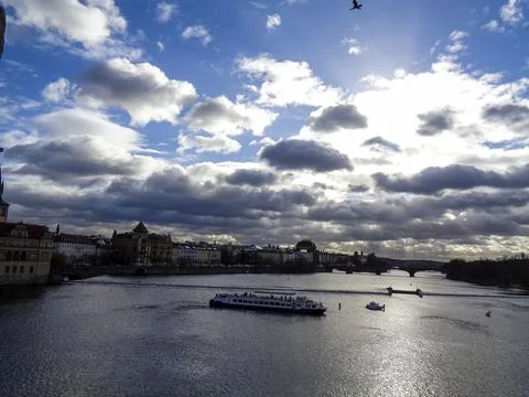 View to a river in austria Stock Photos