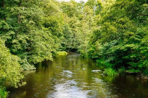 A view of the river Bode in Treseburg A view of the river Bode in Tresebur... 스톡 사진