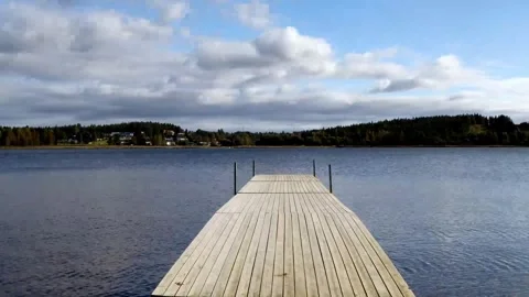 View of river from bridge Stock Footage 250476893