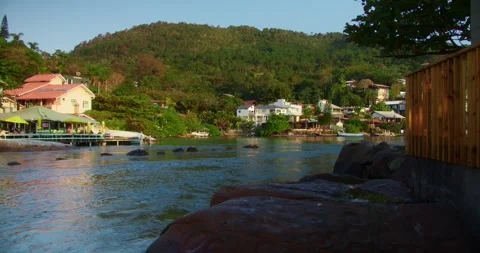 View of the River in The City Stock Footage 247460357