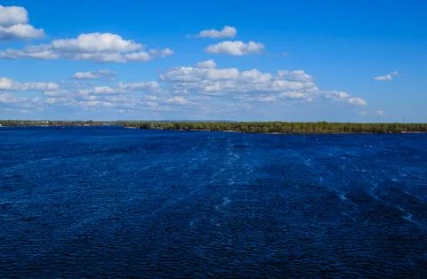 View on a river Dnieper on spring Stock Photos