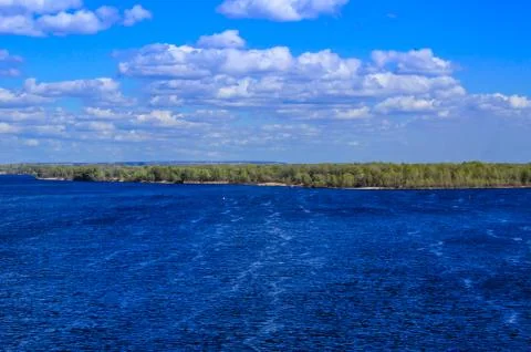 View on a river Dnieper on spring Stock Photos