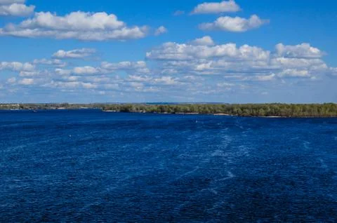 View on a river Dnieper on spring Stock Photos