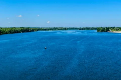 View on a river Dnieper on summer Stock Photos