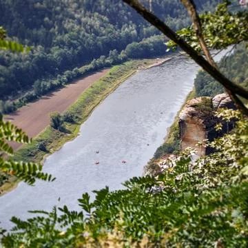 View of the river Elbe Stock Photos