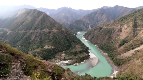 View Of River Ganga From Above Stock Footage 83080100