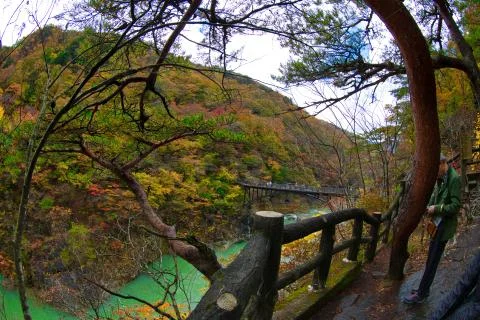 View on River Kinugawa Stock Photos
