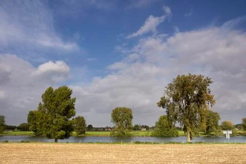 View at the river Maas Stock Photos