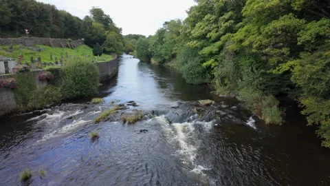 View of River Maine from Cullybackey Bridge Stock Footage 317782596