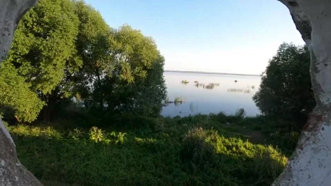 View of the river Nero in the city of Rostov, Russia Stock Footage 252650834