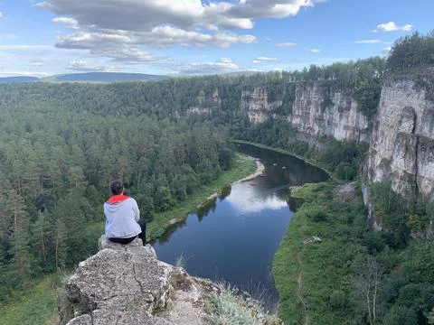 View on a river Stock Photos