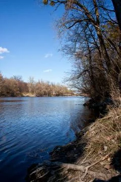 View of the river seversky donets Stock Photos