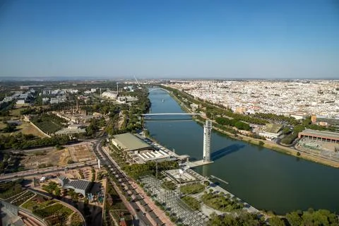 View on the river in Seville Stock Photos