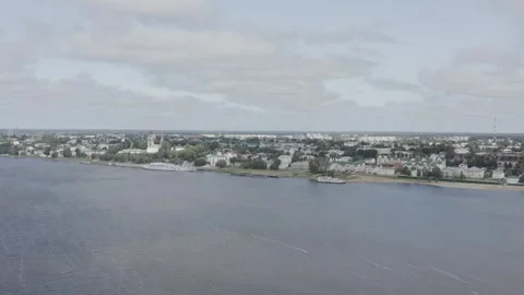 View of the river from the sky, beautiful nature Stock Footage 306148684