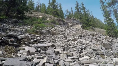 View of the river from the slope Stock Footage 69827901