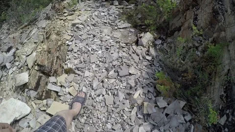 View of the river from the slope Vídeos de archivo 69831648