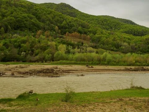 The view of the river in spring Stock Photos