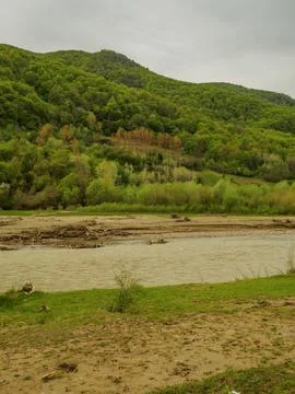 The view of the river in spring Stock Photos