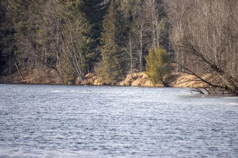 A view of a river in spring Stock Photos