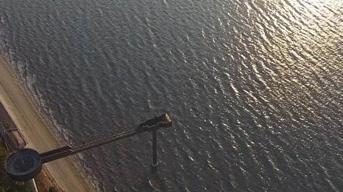 View of the river with sunset Video stock 306040468