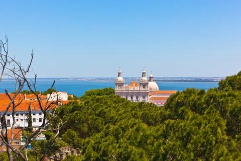 View to the river tejo in Lisbon Stock Photos