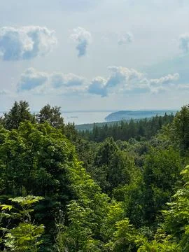 View on river from the top of the hill Foto stock