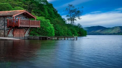 The view of the river water Stock Footage 236441138