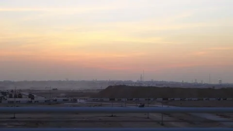 View from Riyadh Metro at Sunset KSA Stock Footage 309781205