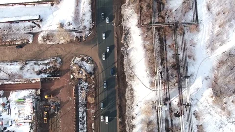 View of the road from above Video stock 106473375