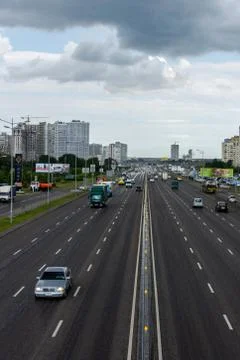 View to the road to Boryspil Stock Photos
