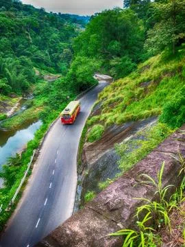 View road From A Bridge Stock Photos
